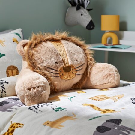 3D Lion Cuddle Cushion Brown