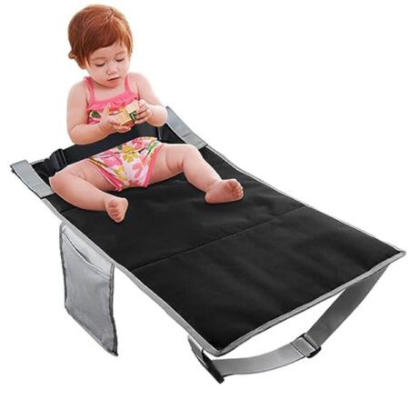 79 x 44cm Kids Airplane Seat Extender Portable Travel Seat Cushion(Black)