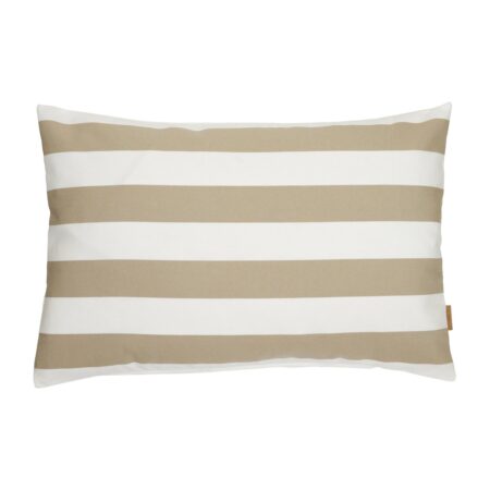 Boel & Jan Outdoor stripe pudebetræk 40x60 cm Beige