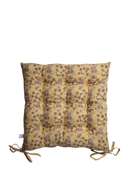 Box Cushion-Ethnic Au Maison Yellow