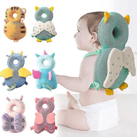 Cartoon Sikkerhed Puder 1-3t Toddler Baby Head Protector Safety Pad Pude Tilbage Forhindre Skadet Angel Bee Owl