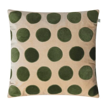 Chhatwal & Jonsson Circle pudebetræk 50x50 cm Beige/Cactus green