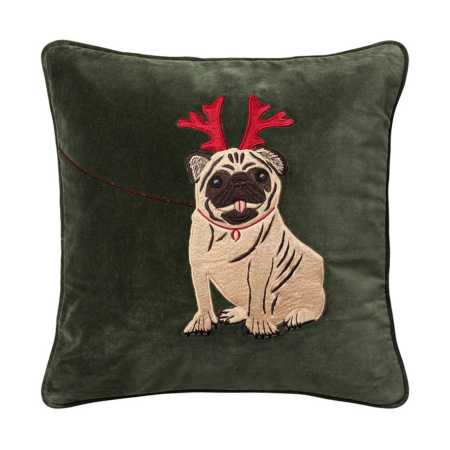 Chhatwal & Jonsson Holiday Dog pudebetræk 50x50 cm Forest green