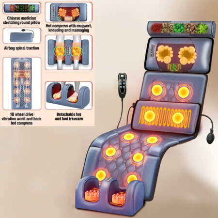 Elektrisk massagemadras Vibrerende opvarmning Fuld krop Stress relief Massager