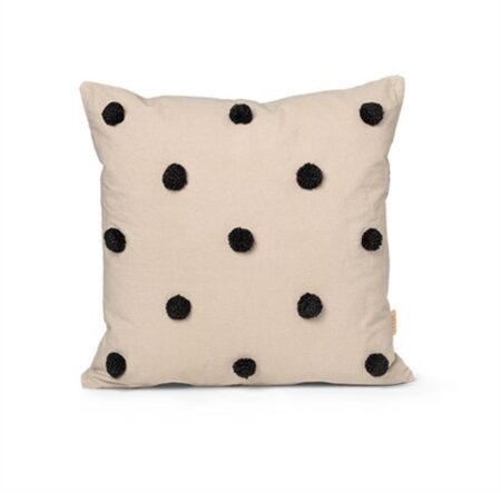 Ferm Living Dot Tufted Cushion 48x48 cm - Sand Black