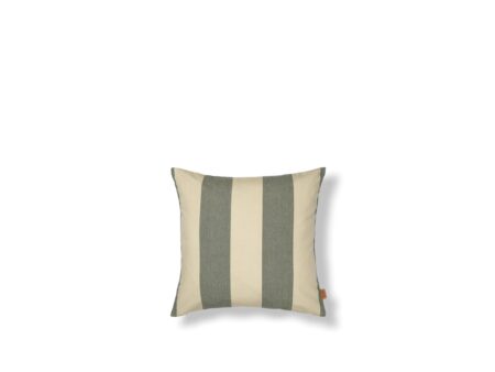 Ferm Living - Strand Outdoor Cushion Cover - Pudebetræk - Dark Lichen/Parchme - W50 x D1 x H50 cm