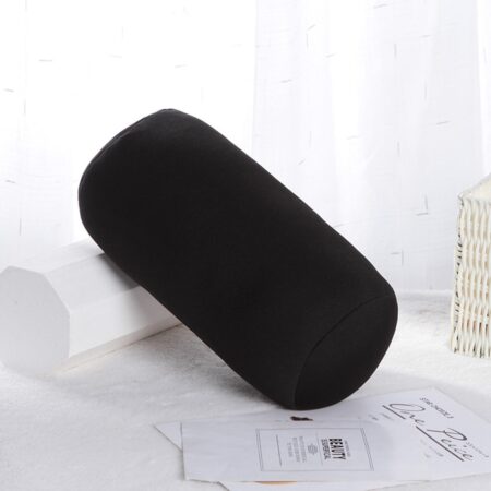 Flye Cylinder Memory Foam Roll Cervikal Bolster Rund Nap Neck Pude Sort