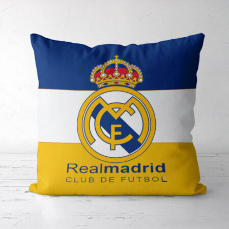 Fodboldklubbens logotyp pude fan gavepude Real Madrid