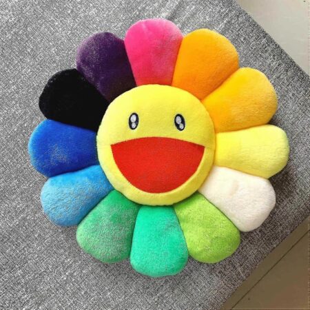 Galozzoit (farverig Gul) 40cm Rainbow Flower Pillow Plys Farverige Stuffed