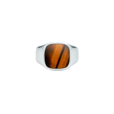 Ix Studios - IX Cushion Signet Tiger Eye ring - sølv