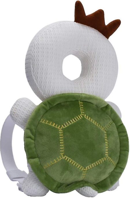 Jnnjv Baby Head Protection Blød åndbar Baby Head Support Pude Baby Anti-Fall Puder (Green Turtle)