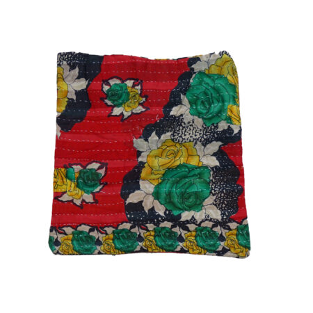 Kantha Pudebetræk Floral Red