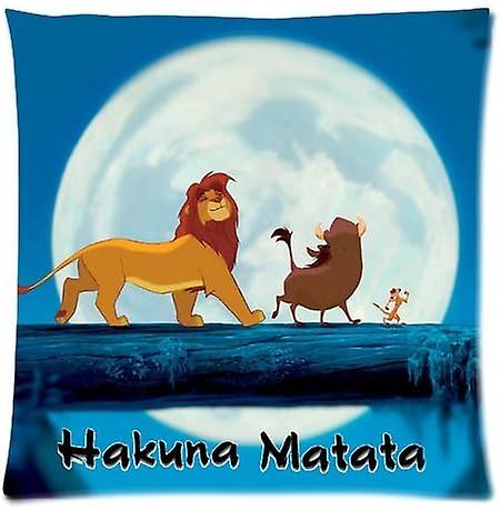 Kerota Lion King Hakuna Matata Full Moon Bridge Custom Pudebetræk Pude Sham Kast Pude Pudebetræk Cover To sider Trykt 18x18 tommer 45x45cm