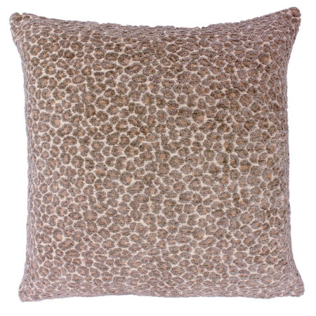 Leo Animal Print Cushion Taupe, Taupe / 45 x 45cm / Cover Only