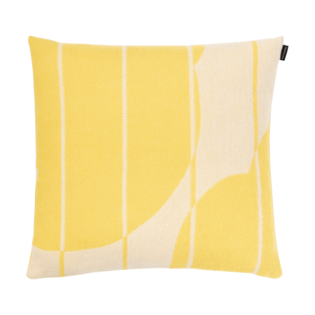 Marimekko Vesi Unikko pudebetræk uld 50x50 cm Spring yellow-ecru