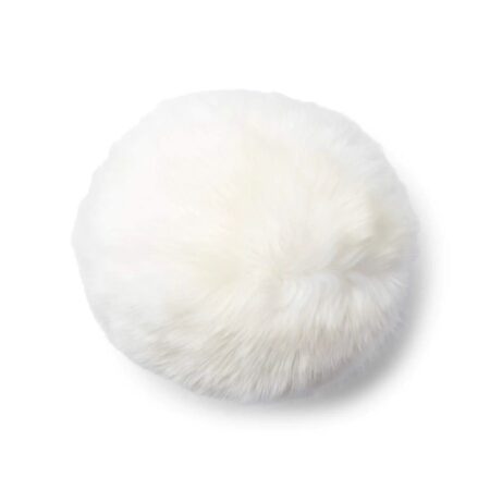 Natures Collection Angelite Round Cushion New Zealand Sheepskin Long Wool Ø25 cm - Ivory