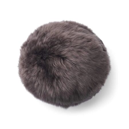 Natures Collection Angelite Round Cushion New Zealand Sheepskin Long Wool Ø25 cm - Walnut