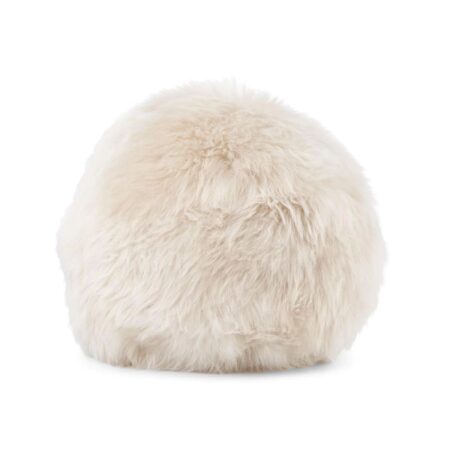 Natures Collection Angelite Round Cushion New Zealand Sheepskin Long Wool Ø30 cm - Linen