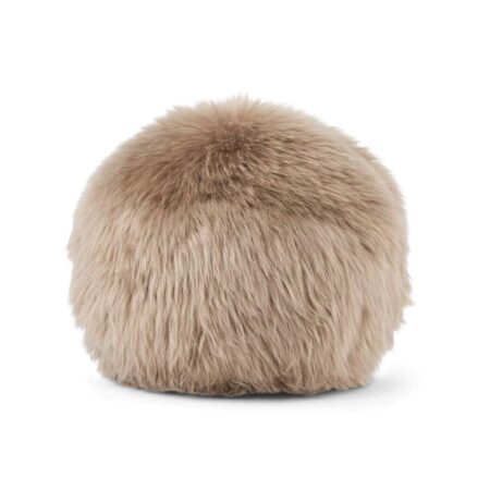 Natures Collection Angelite Round Cushion New Zealand Sheepskin Long Wool Ø30 cm - Taupe