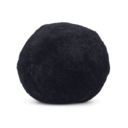 Natures Collection Angelite Round Cushion New Zealand Sheepskin Ø35 cm - Black