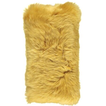 Natures Collection Cushion of New Zealand Sheepskin 28x56 cm - Imperial Yellow