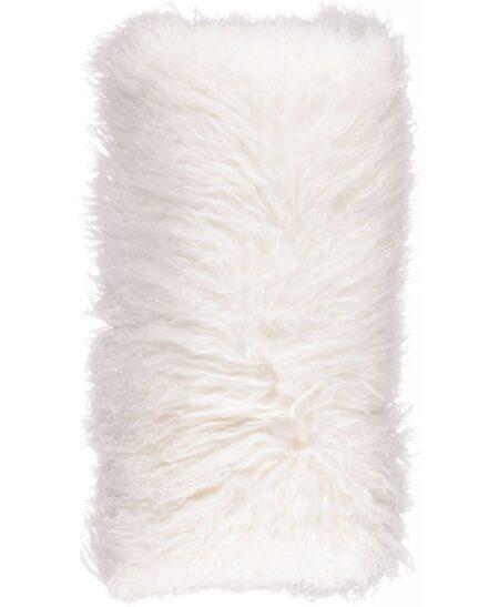 Natures Collection Cushion of Tibetan Sheepskin 28x56 cm - Ivory