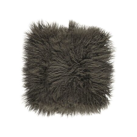 Natures Collection Cushion of Tibetan Sheepskin 40x40 cm - Hedge Green