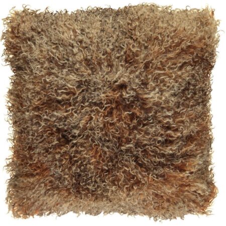 Natures Collection Cushion of Tibetan Sheepskin 40x40 cm - Sunset