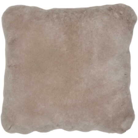 Natures Collection Moccasin New Zealand Sheepskin Cushion 40x40 cm - Silver Grey