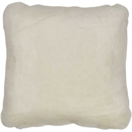 Natures Collection Moccasin New Zealand Sheepskin Cushion 40x40 cm - White