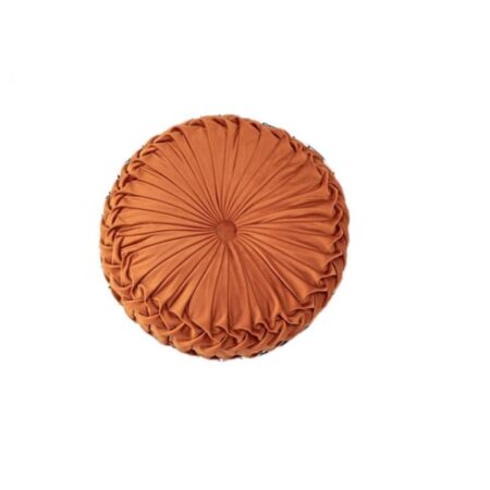 Nordisk græskar pude, let luksus ren farve fløjl pude, rund hjul futon i stuen, tatami (orange) diameter 38*10cm i karnappen