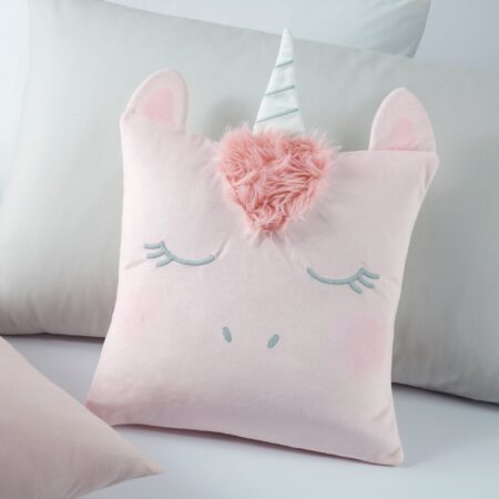 Pink Unicorn Square Cushion Pink