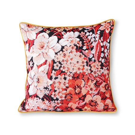Printed Floral Cushion Coloured 50x50 cm