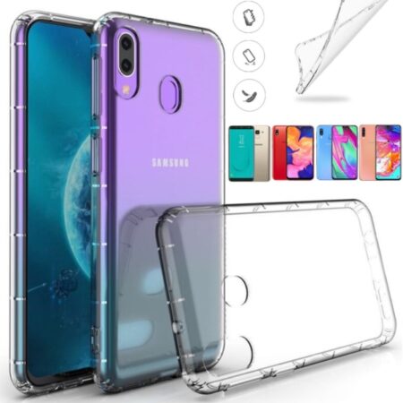 Samsung Galaxy A20e/A40/A50/A70/A10/J6 skal etui cushion - Transparent Galaxy A40 case