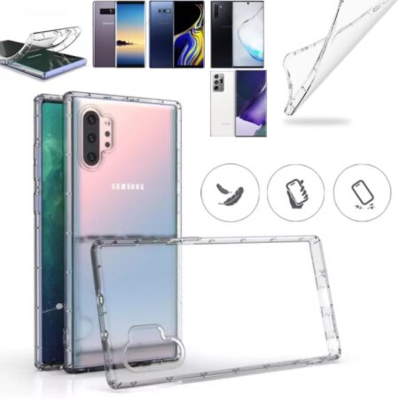 Samsung Galaxy Note 20/10/9/8 Plus/Ultra skal etui cushion - Transparent Note 20 Ultra case