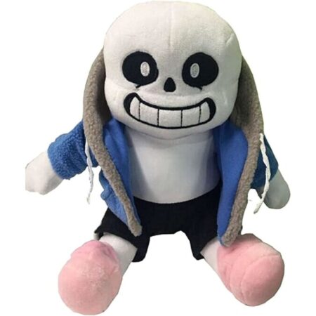 Sans plys bamse sød legetøj figurer anime pude dukker gaver til børn blå 30 cm/13 tommer (One Size, Hvid)