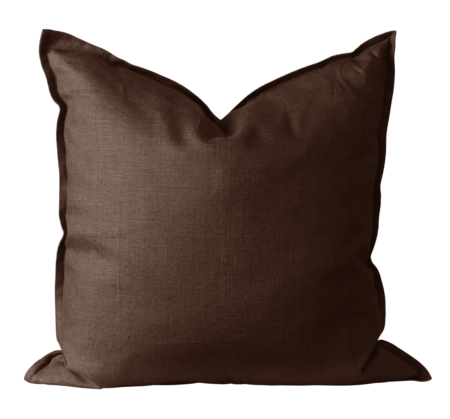 Scandi Living Calm pudebetræk hør 50x50 cm Chocolate Brown