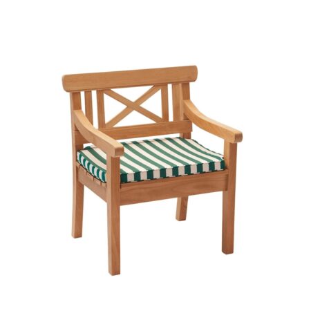 Skagerak Drachmann Chair Cushion (Light Apricot/Dark Green Stripe)