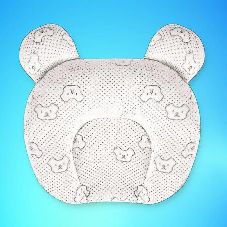 Soft Baby Nursery Puder Unisex Nyfødte Head Shaping Infant Support Sleeping Head Sleep Puder med Bear Ears (beige)