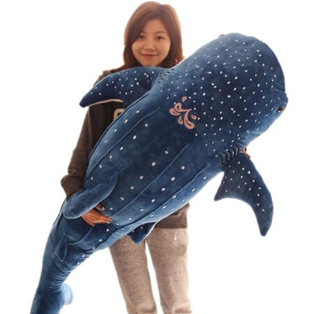 Stuffed Animals 50/100cm Ny tegneserie Blue Shark Fyldt Plys Legetøj Big Fish Whale Baby Soft Animal Pillow Dukker Børn fødselsdagsgaver 50cm