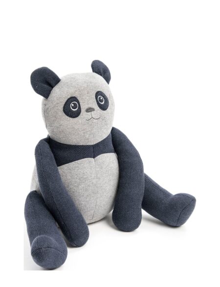 Toy/ Sitting Cushion Panda, Denim Smallstuff Patterned