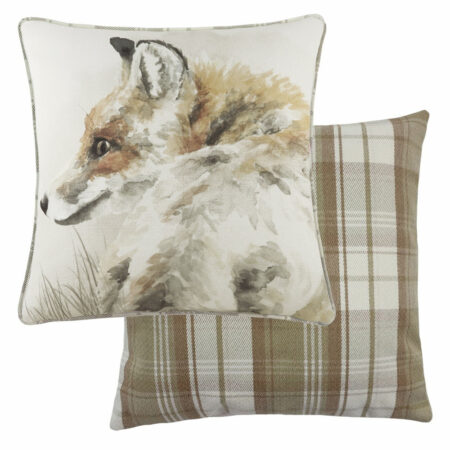 Watercolour Fox Cushion Multicolour, Multicolour / 43 x 43cm / Cover Only
