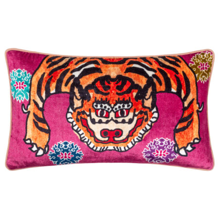 Year Of The Tiger Cushion Pink, Pink / 30 x 50cm / Cover Only
