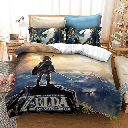 Zd-18 3d trykt anime The Legend Of Zelda sengetøj sæt dynebetræk dynebetræk pudebetræk US TWIN 173x218cm