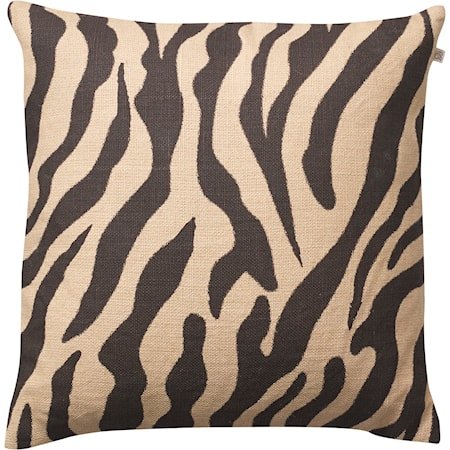 Zebra Kuddfodral Linne Beige/Svart 50x50 cm