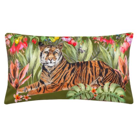 furn. Tiger Outdoor Boudoir Cushion MultiColoured